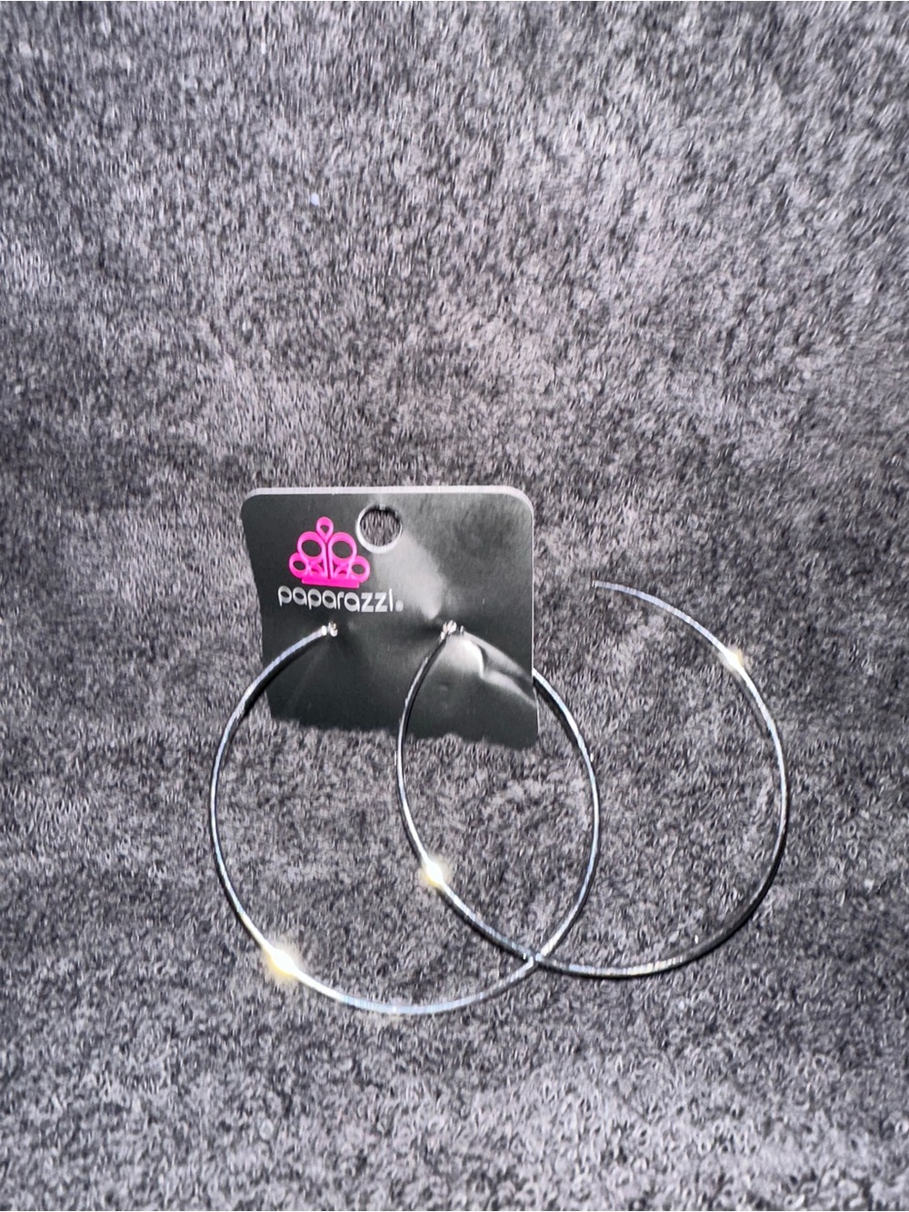 Paparazzi Shiny Silver-Tone Large Hoop Earrings
